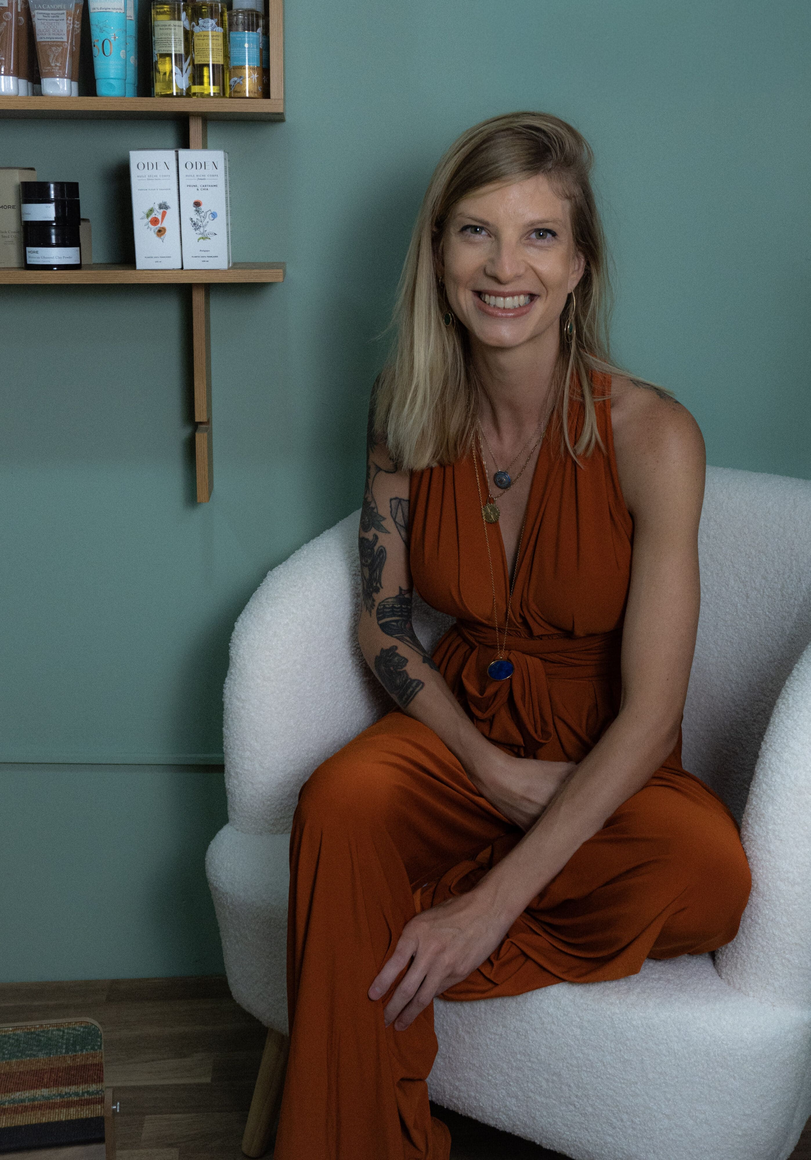 Marine Lefevre en su espacio de bienestar en L’Eliana